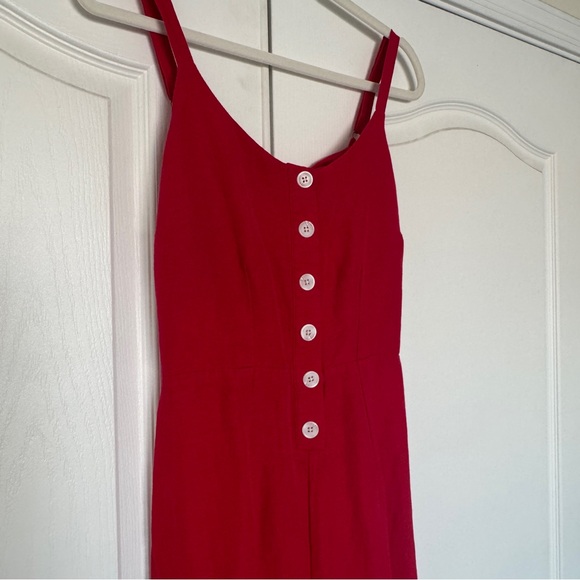 Rails Teresa Jumpsuit in Cayenne Red - Linen Blend - Wide Leg - Size M - Picture 5 of 9